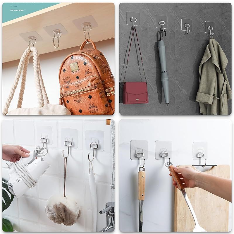 壁掛け フック 粘着 強力 壁穴あけないフック 防湿 錆びない 10枚セット