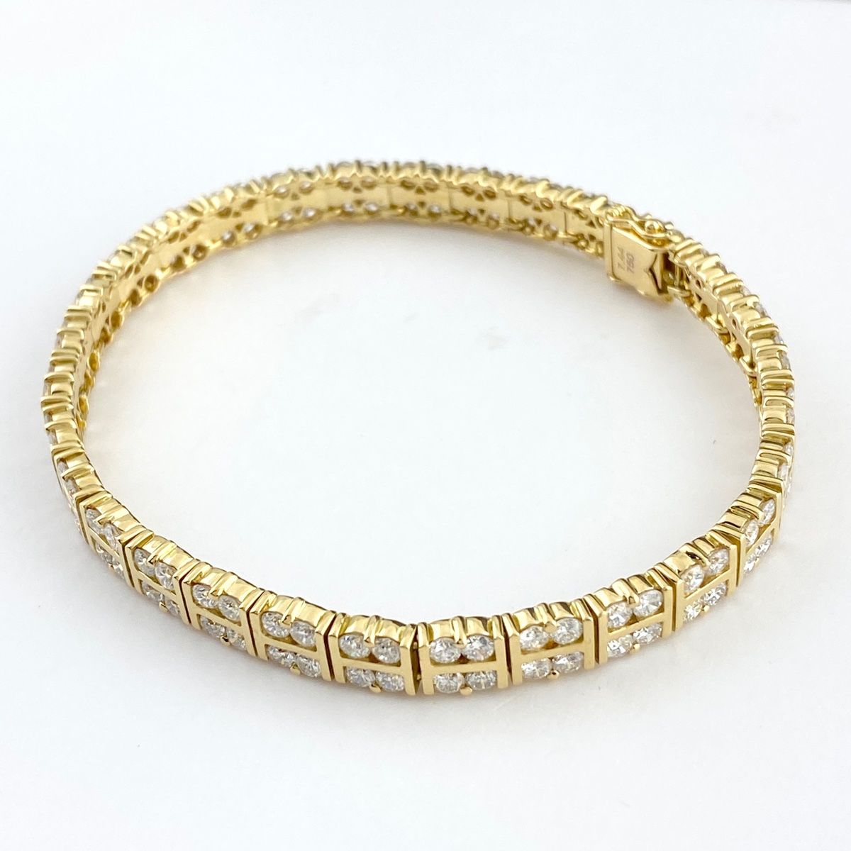 メレダイヤ デザインブレスレット リアル YG 【中古】 