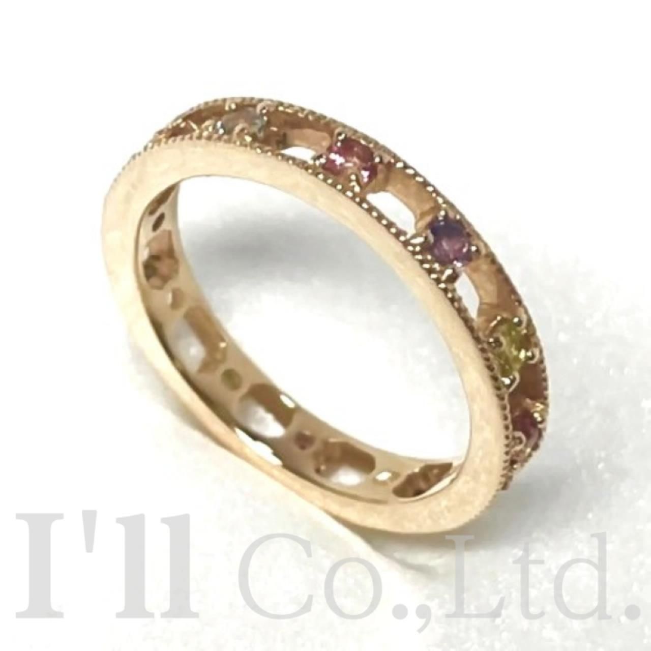 マルチカラーリングk18 PG ピンクゴールド18号