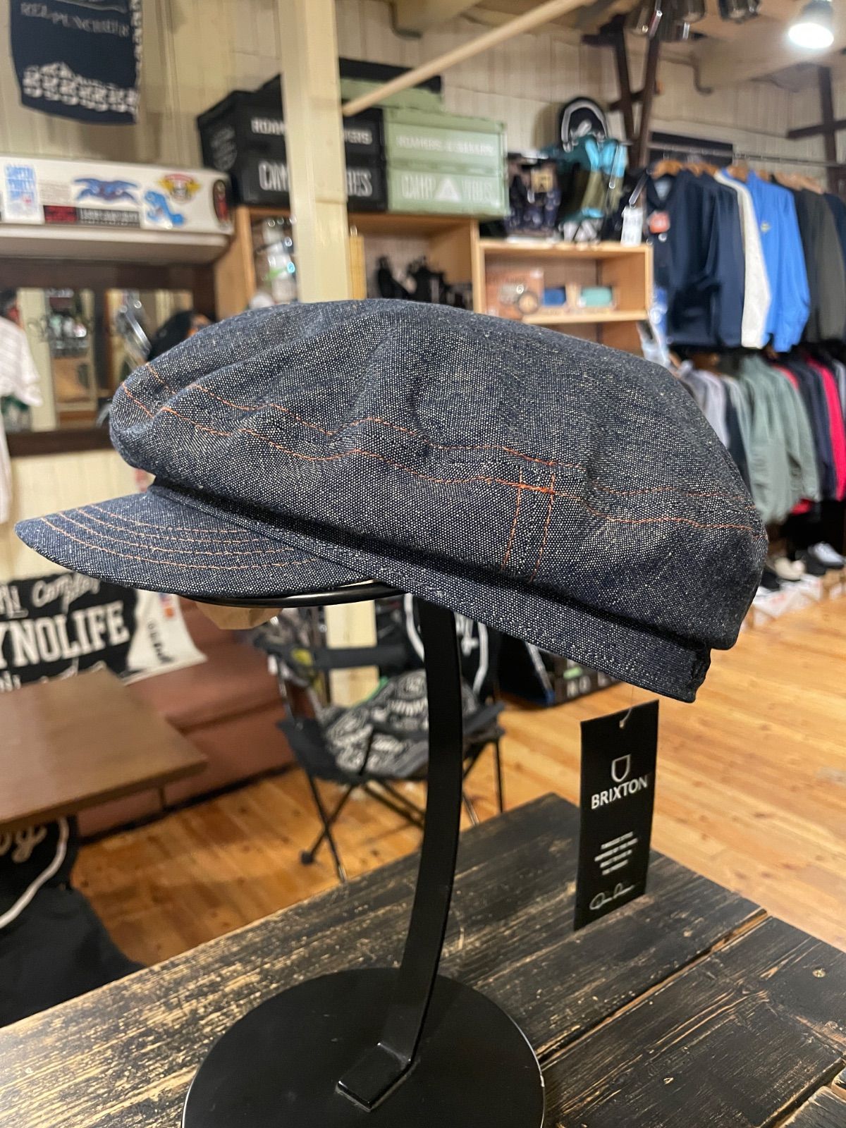 BRIIXTON ASSEMBLY FIDDLER CAP INDIGO ブリクストン キャスケット インディゴ デニム 帽子