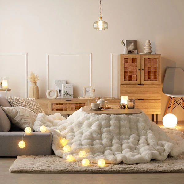 新発売 大人気円形 こたつ2点セット ローテーブル×ポコポコ布団こたつ テーブル 85cm こたつ掛け布団 直径190cm テーブル２色 布団３色選択可