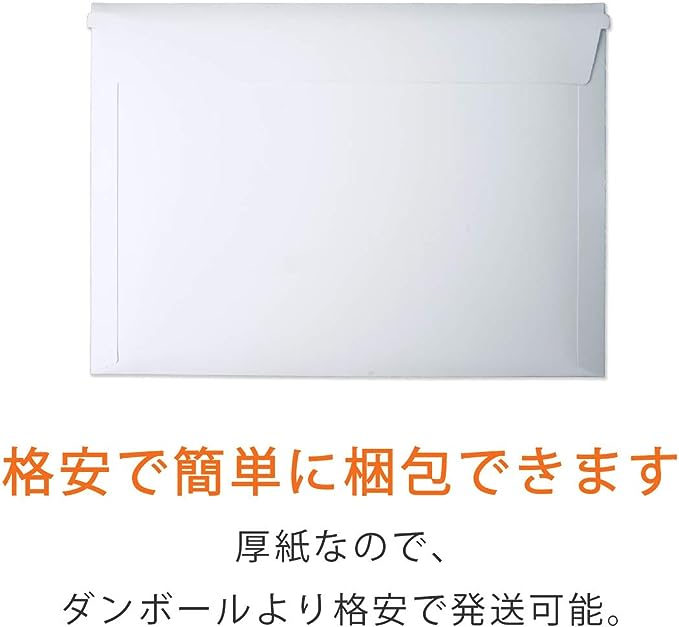 B5・厚紙封筒（開封ジッパー付き） ネコポス・クリックポスト対応 287 × 223 × 深さ mm 50枚セット