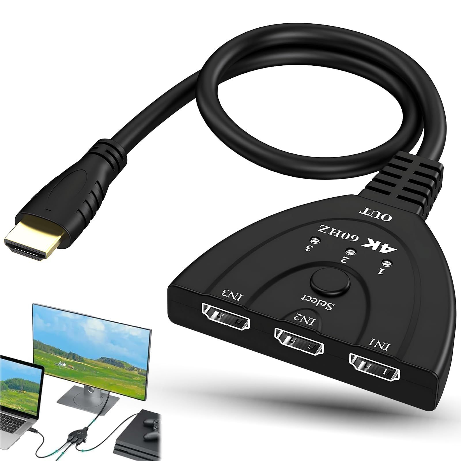 数量限定】Chayoo テレビhdmi増やす 端子 セレクター 増設 av HDMI