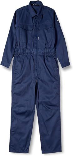 M_ネイビー ビッグ フィールド つなぎ 作業服 長袖 ダブルスライダー T|C長袖つなぎ服 ネイビー M