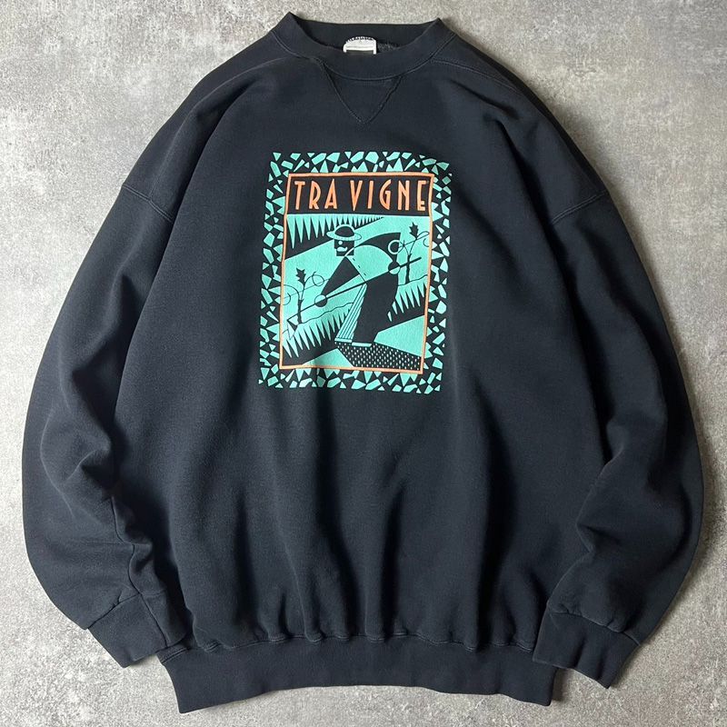 90s USA製 Tultex 企業物 プリント スウェット トレーナー XL / 90年代 アメリカ製 オールド タルテックス アート 企業