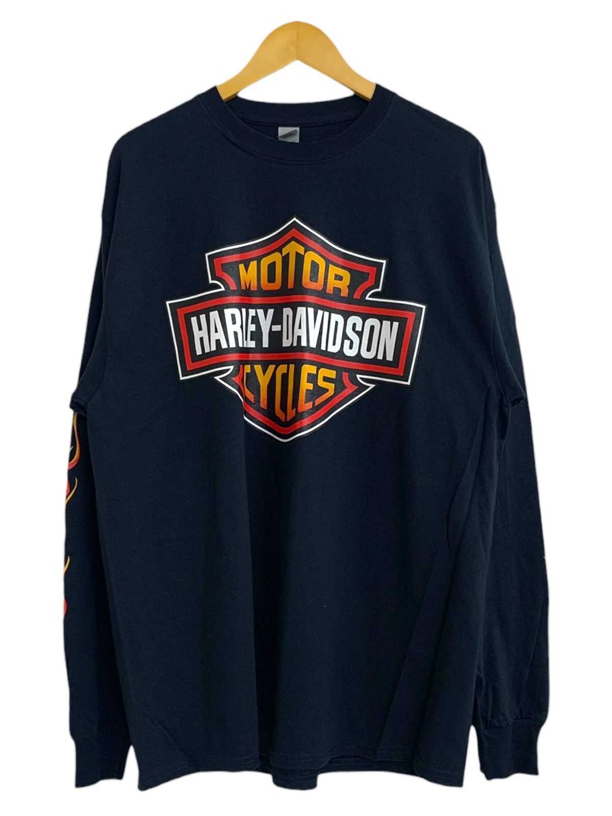 HARLEY DAVIDSON (ハーレーダヴィッドソン) 長袖Tシャツ ロンT 袖プリ 
