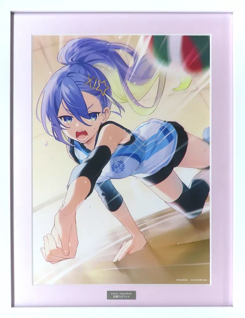 中古原画イラストボード 付属品付)hololive × HoneyWorks『ほろはにヶ丘購買部』 複製原画 決闘スピリット