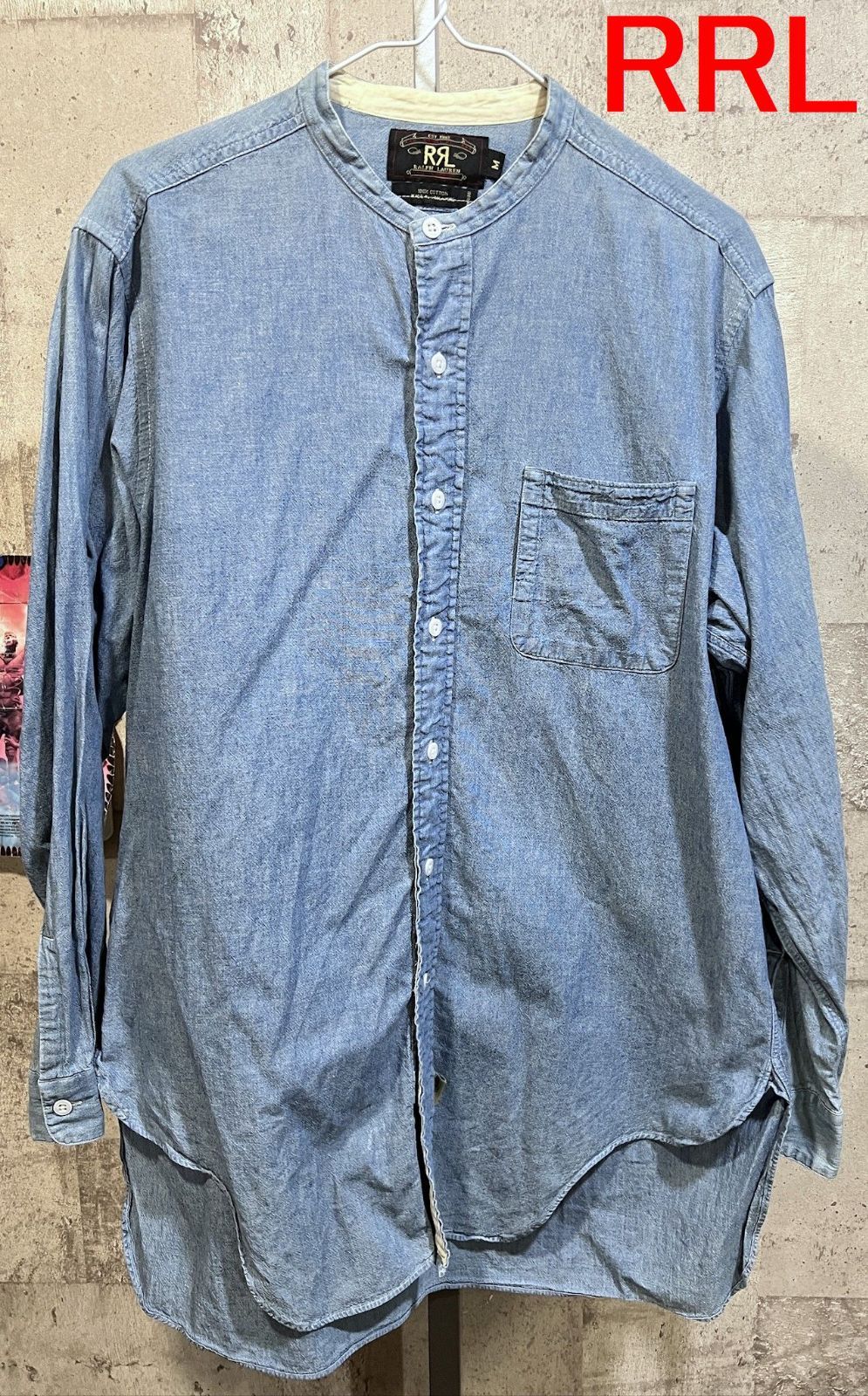 90s RRL 三つ星　シャンブレーシャツ 90's RRL フリル シャンブレーシャツ 