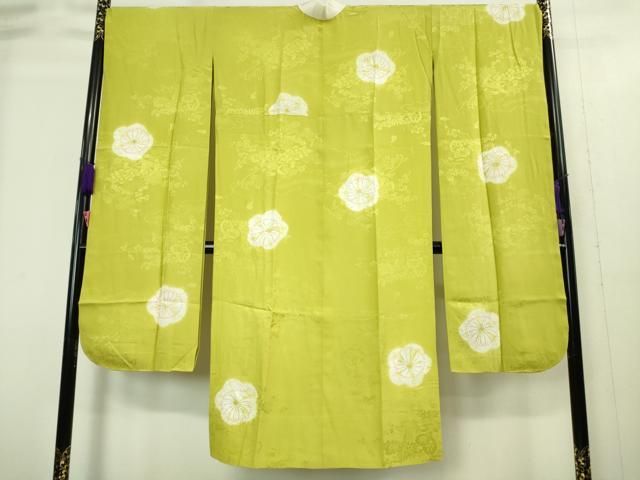 簡素な 平和屋着物 振袖用長襦袢 無双仕立て 絞り 舞花文 御所車地紋 金彩 DZAA8336kh5 鮮やかさのある