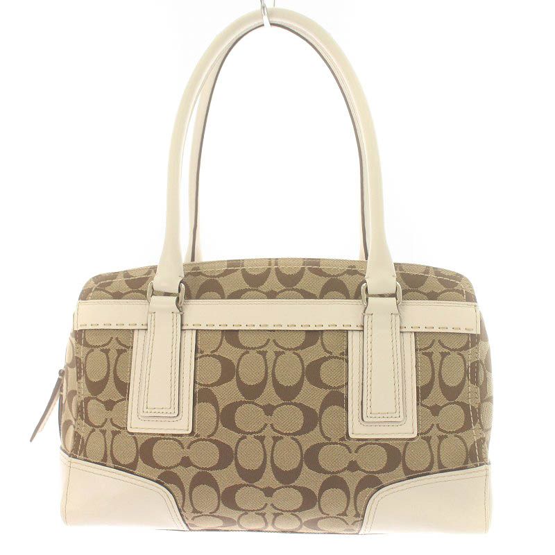 コーチ COACH シグネチャー ハンドバッグ キャンバス レザー コーチ COACH シグネチャー ハンドバッグ キャンバス レザー