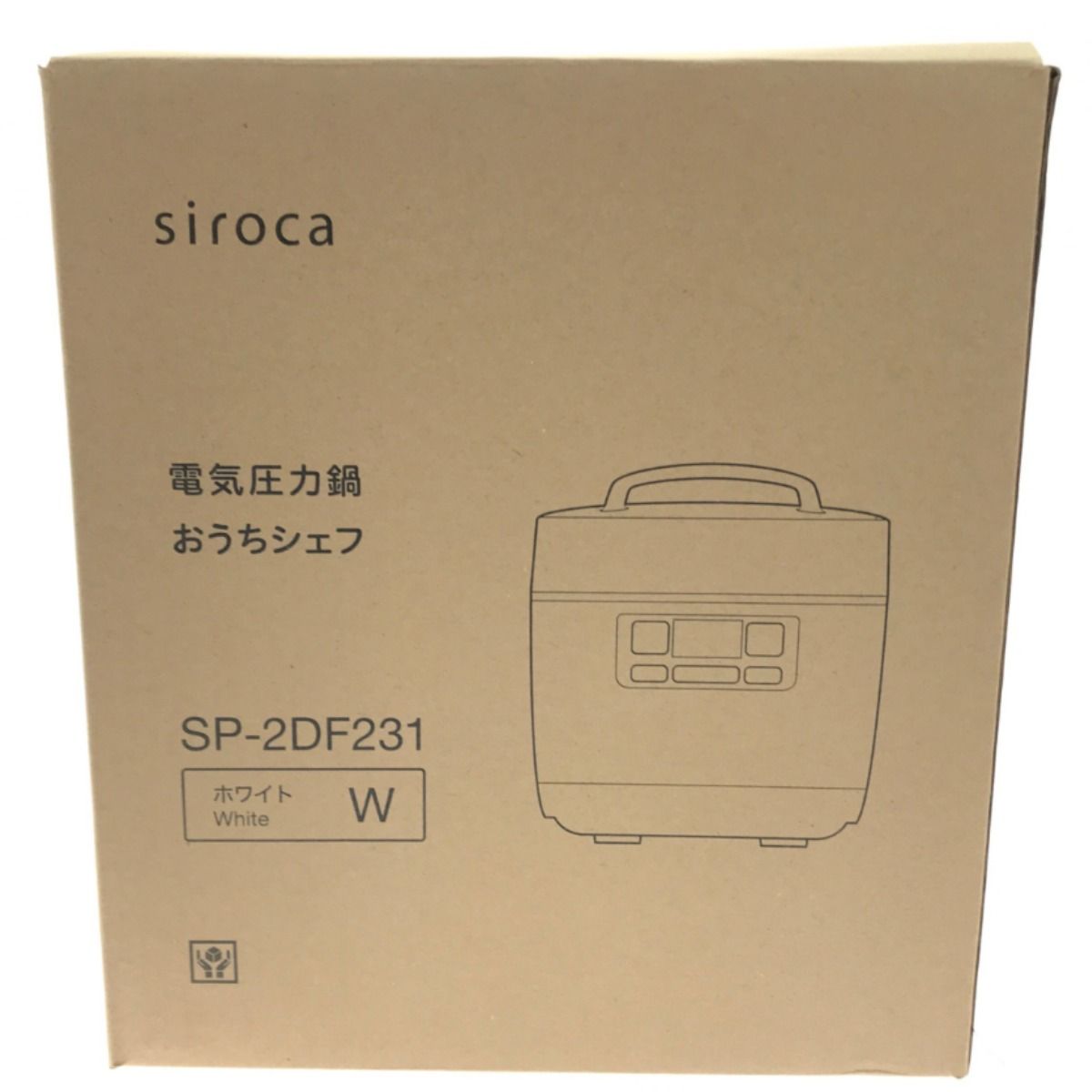 ▽▽siroca シロカ 電気圧力鍋 おうちシェフ Fタイプ ホワイト SP