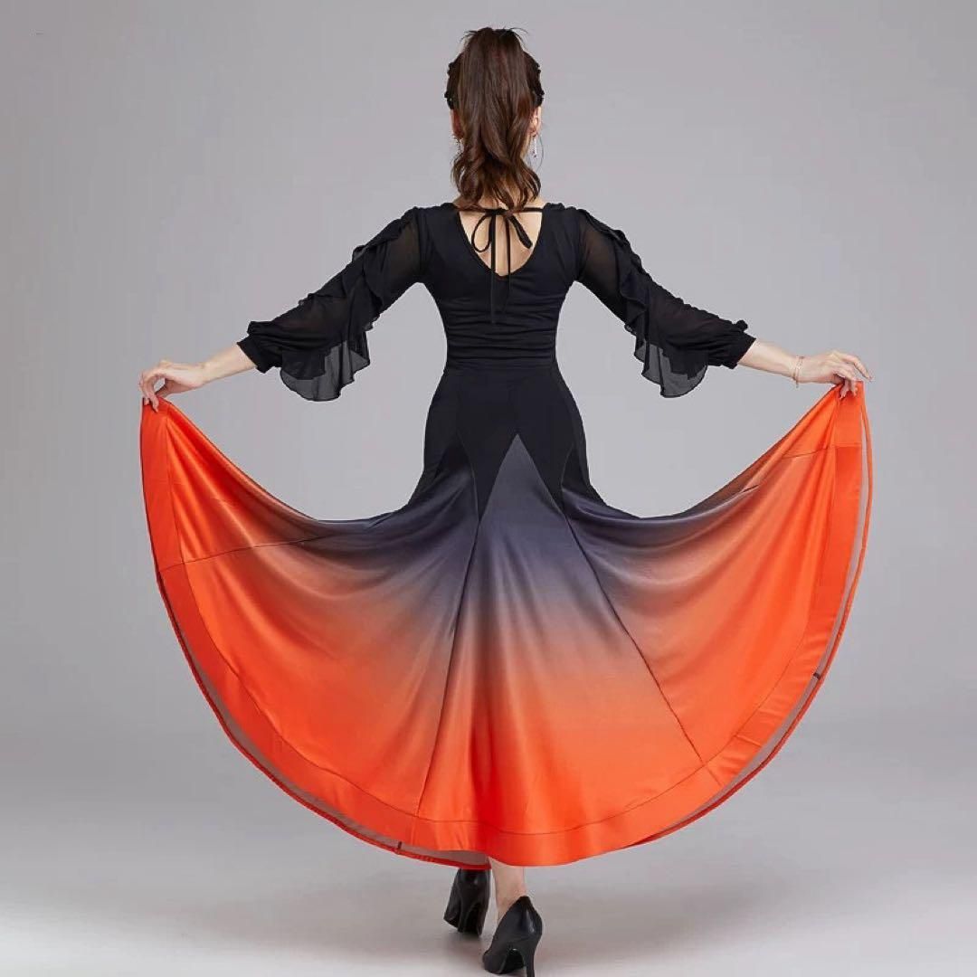 大人気❤️グラデーションワンピース　スタンダードの練習着やパーティーにオススメ 新品未使用 大人気 グラデーションワンピース スタンダードの練習着や