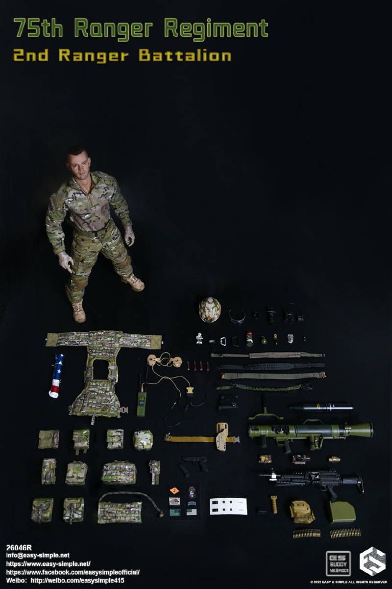 EASY&SIMPLE 1/6 メリカ陸軍 第75レンジャー連隊 第2レンジャー