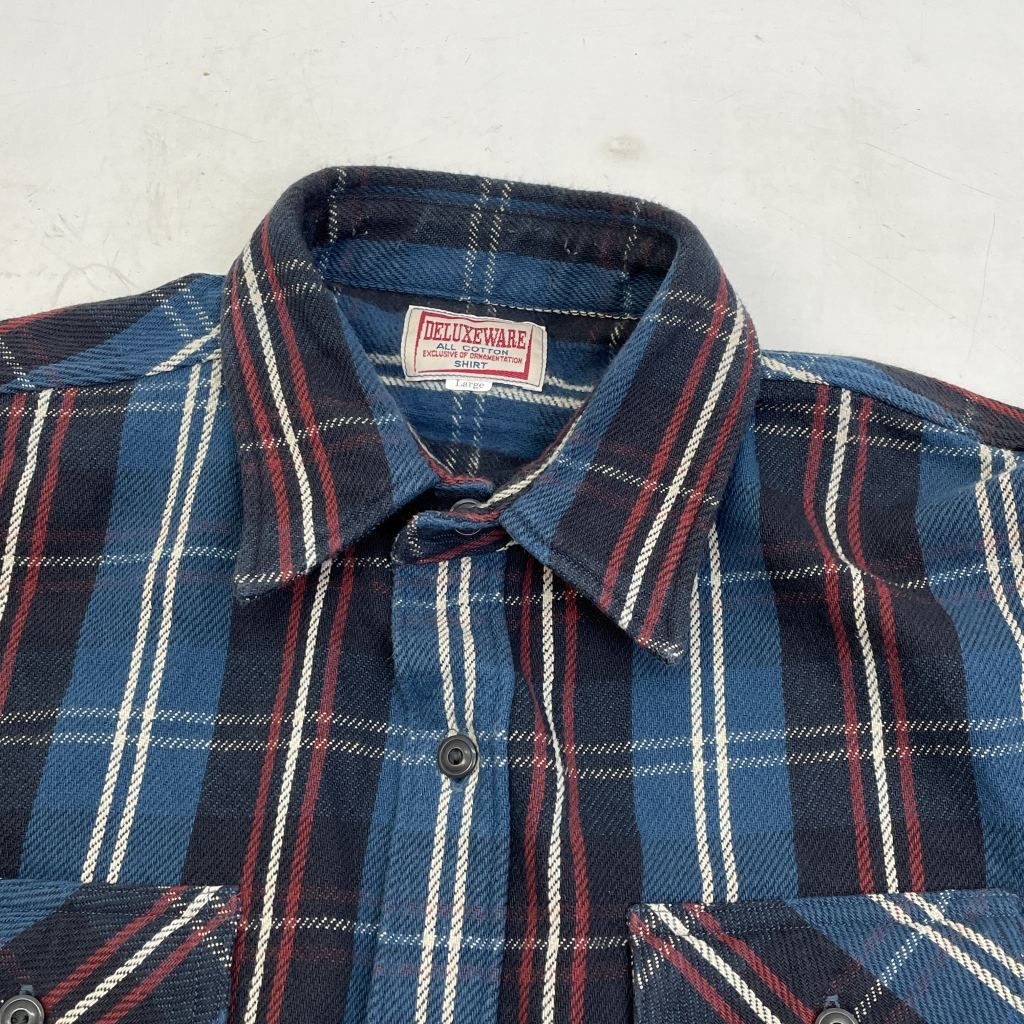Deluxeware チェック柄ネルシャツ　MV-13 Lサイズ Deluxeware チェック柄ネルシャツ MV-13 Lサイズ DELUXEWARE
