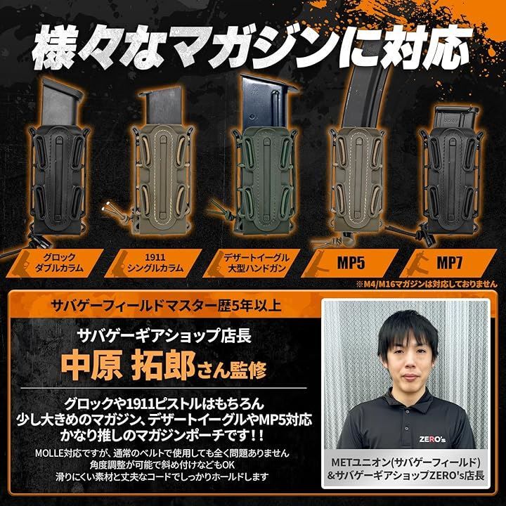 MILQUEST マガジンポーチ マグポーチ ガスハンドガン MP5 MP7対応