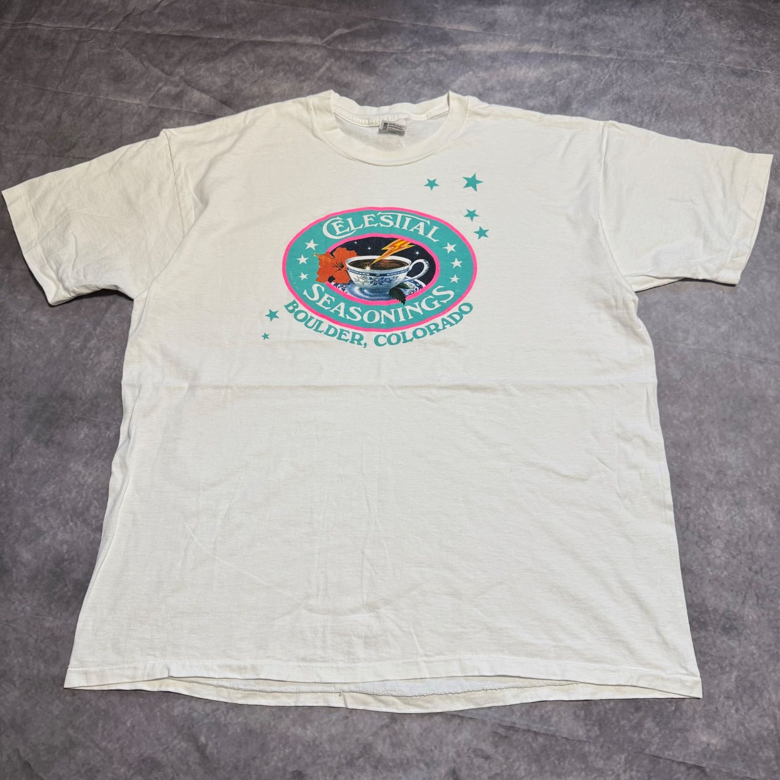 90s Cafe coffee コーヒーショップ USA製 anvil アートTシャツ