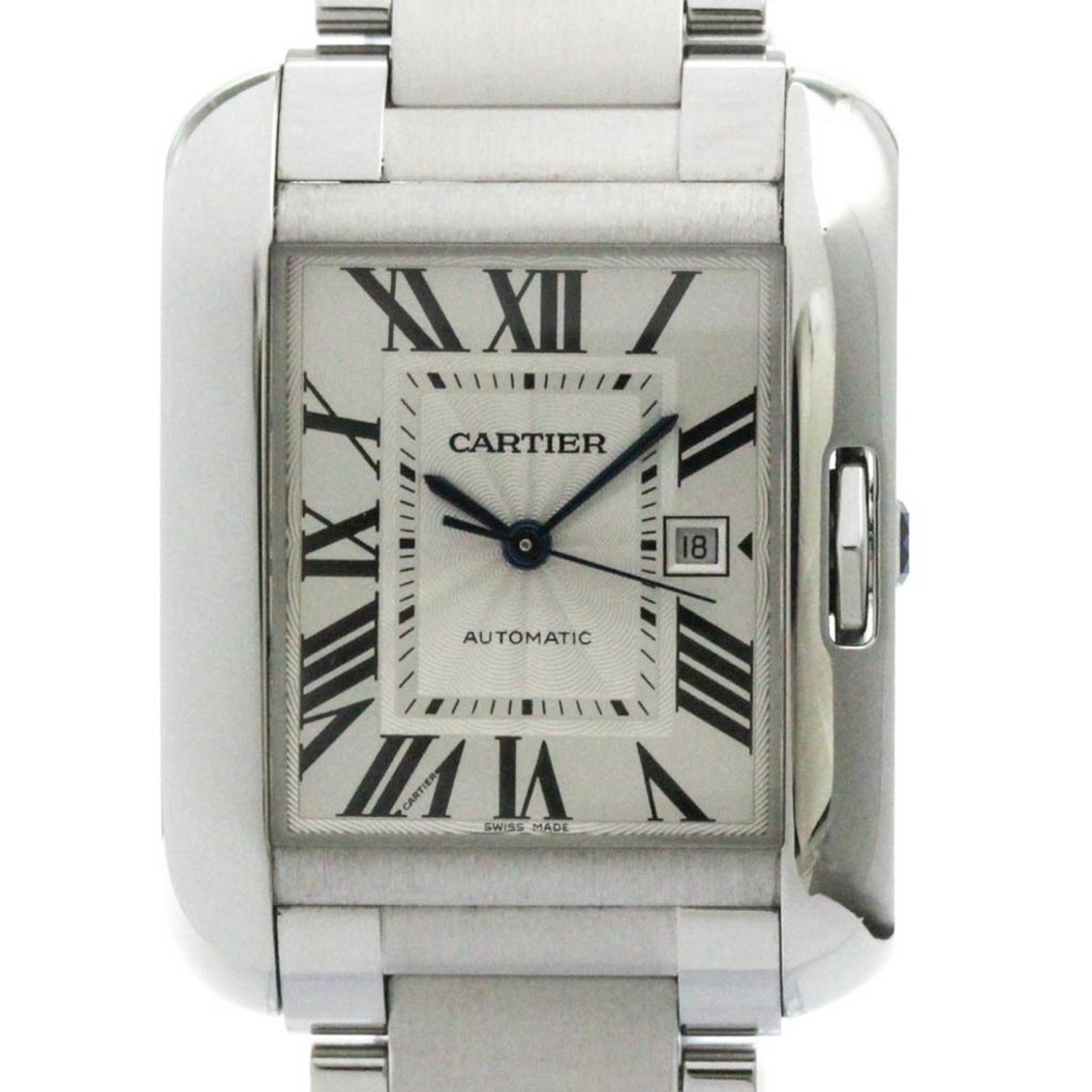 カルティエ CARTIER タンクアングレーズ LM ステンレススチール 自動巻き メンズ 時計 W5310009 外装仕上げ済み