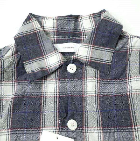 FACETASM ファセッタズム 23SS 日本製 ZIPPED CHECK SHIRT ジップ 