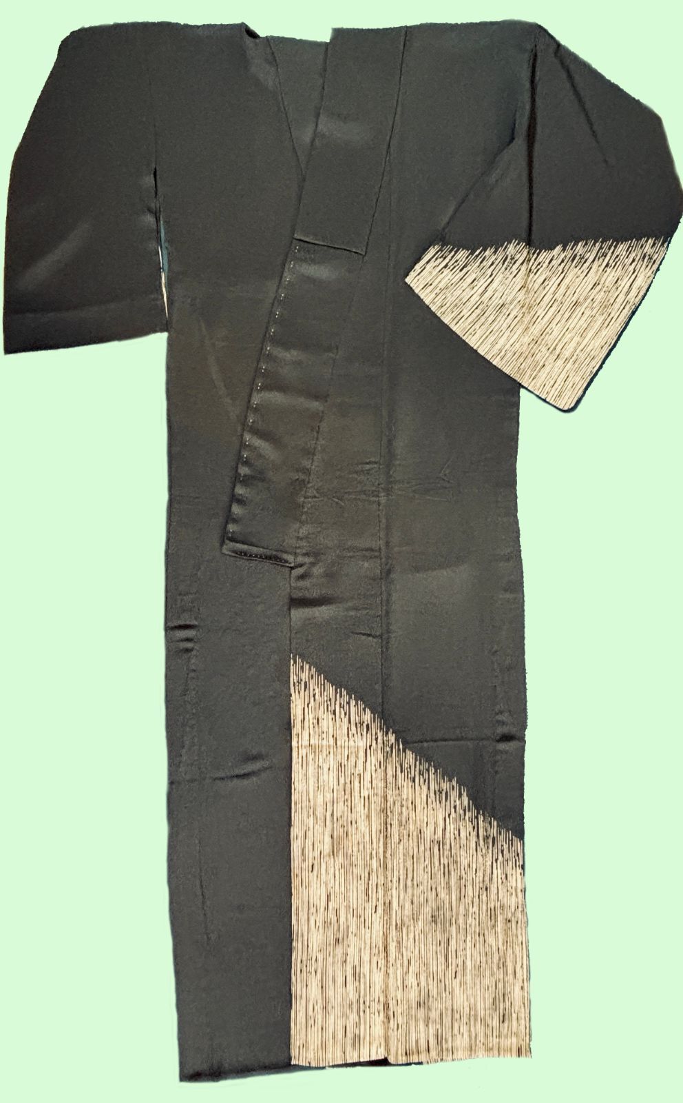 黒縮緬 附下単衣きもの