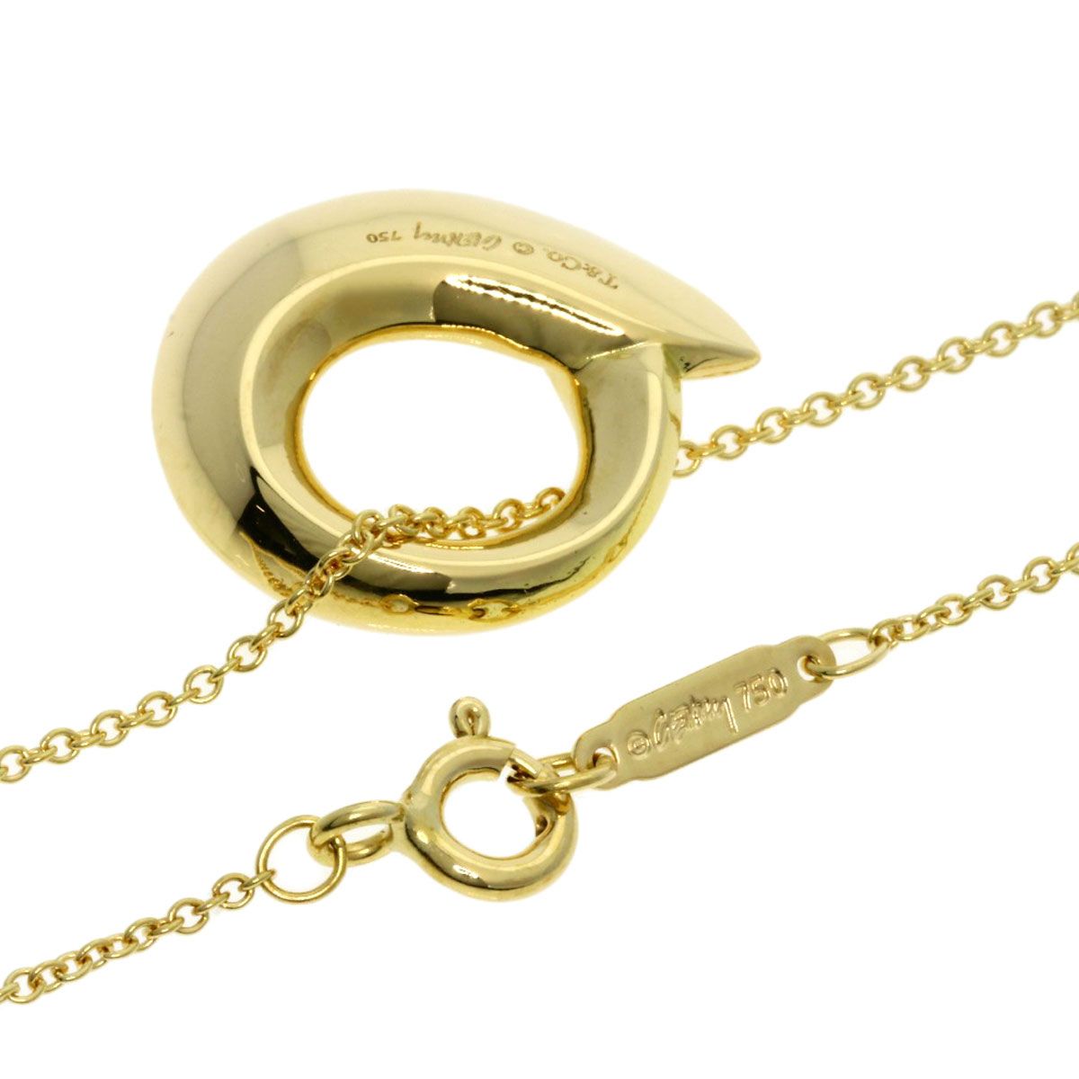 美品　ティファニー　エターナルサークル K18YG ペンダント 約2.6g TIFFANY&Co. ティファニー エターナルサークル ネックレス 18金