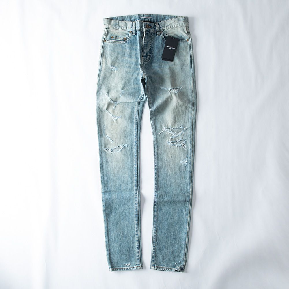 SAINT LAURENT YSL サンローラン デストロイ クラッシュ 加工デニム
