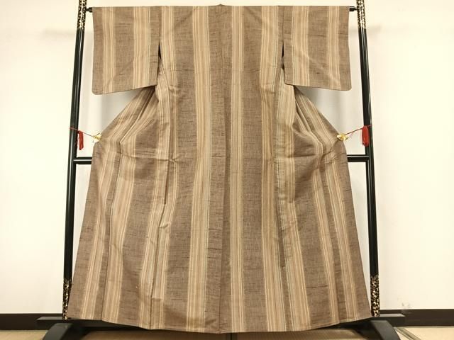平和屋着物 上質な紬 単衣 立涌間道 正絹 AABA7772fy