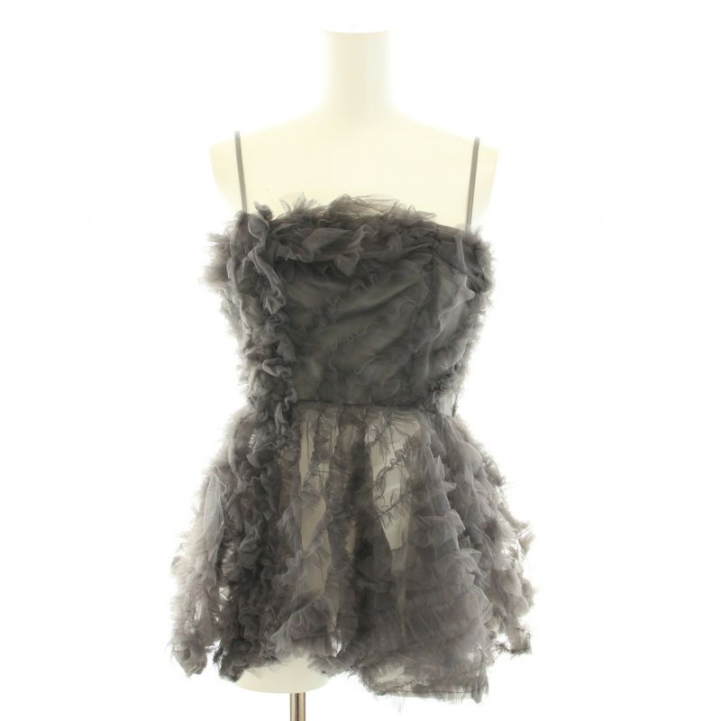 スナイデル SNIDEL 24AW チュール刺繍ベアペプラムTOPS キャミソール