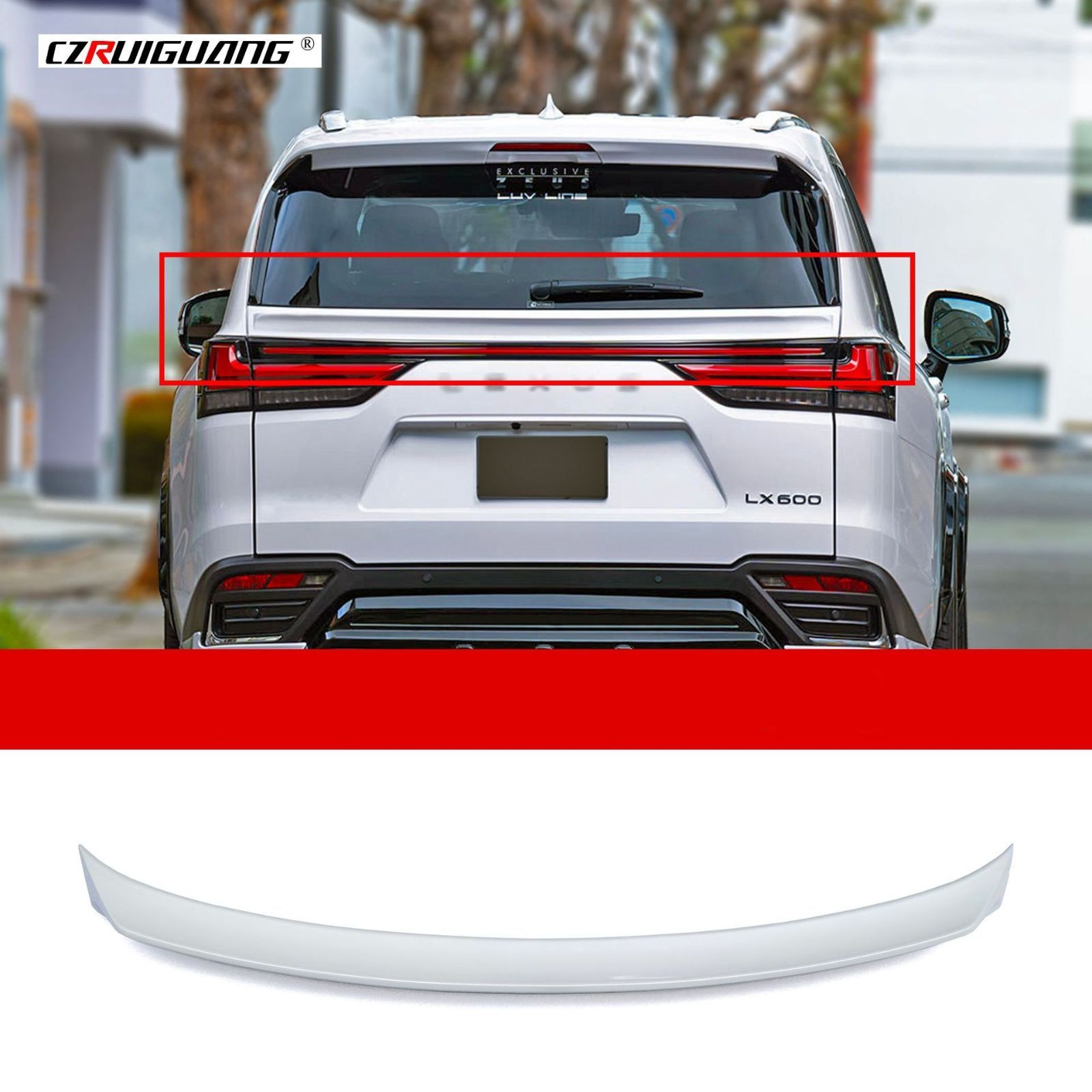 ABS樹脂製 白 ブラック レクサス 現行LX600 リアスポイラー1個 塗装済