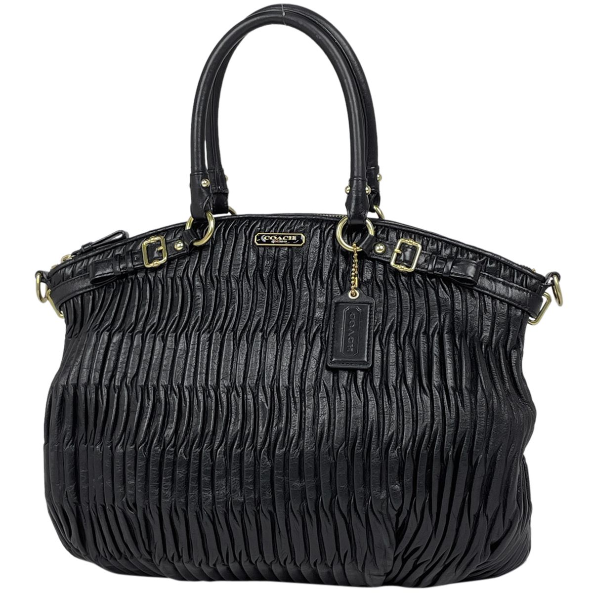 コーチ COACH ロゴ ハンドバッグ 2WAY ショルダーバッグ ギャザー