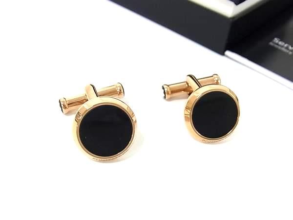 MONTBLANC オニキス カフスボタン □新品同様□ MONT BLANC モンブラン オニキス カフスボタン