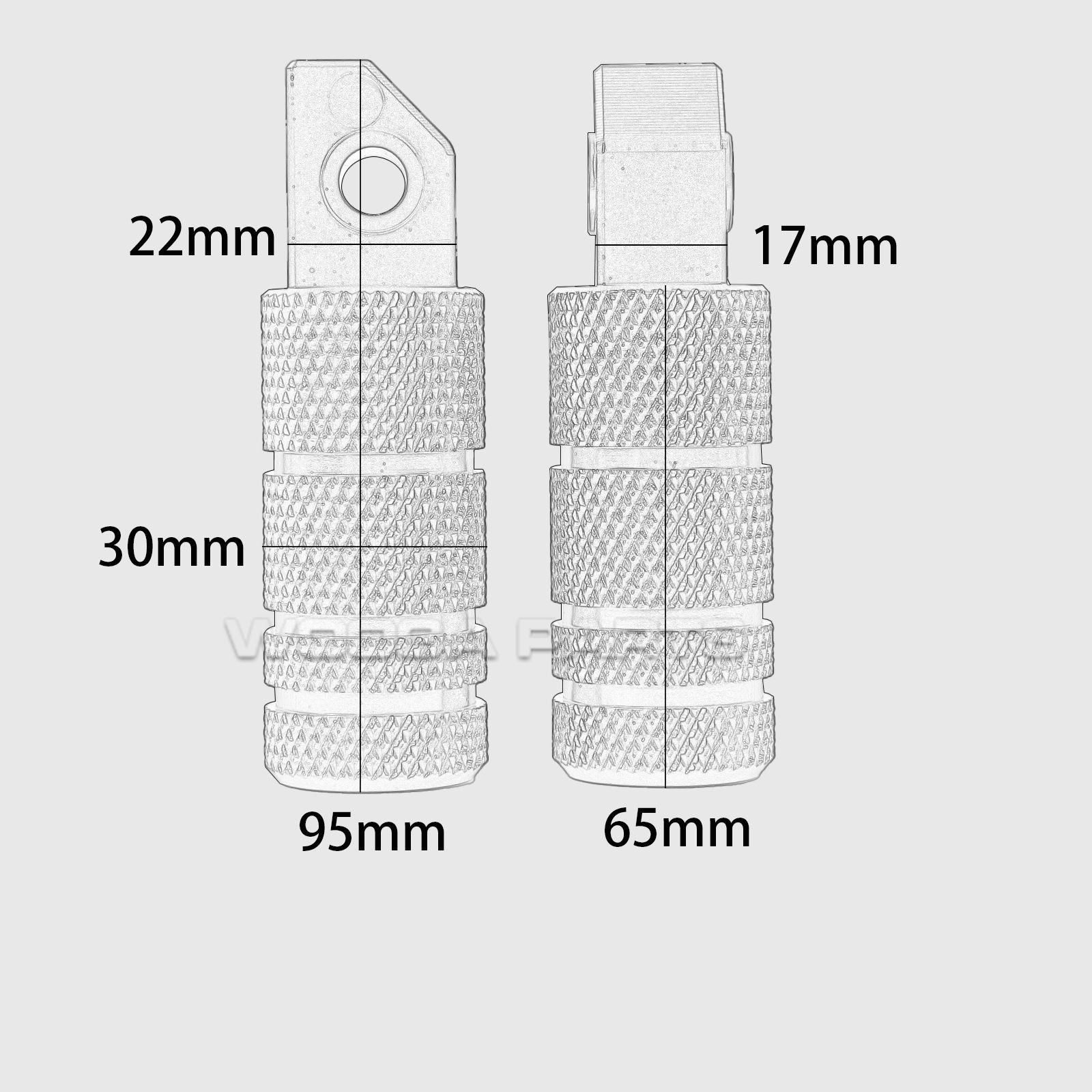 500用 大型パッセンジャーフットペグ