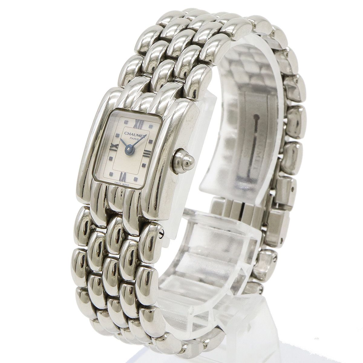 CHAUMET ショーメ ケイシス スクエア シルバー文字盤 SS