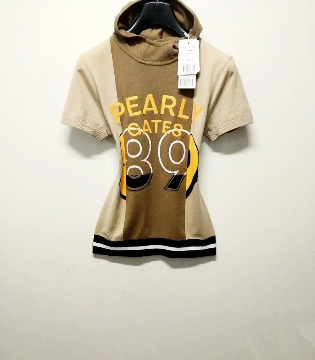 PEARLY GATES 半袖ニット *韓国購入新品未使用　お値下げしました。 PEARLY GATES(パーリーゲイツ) フード 半袖 ニット Tシャツ