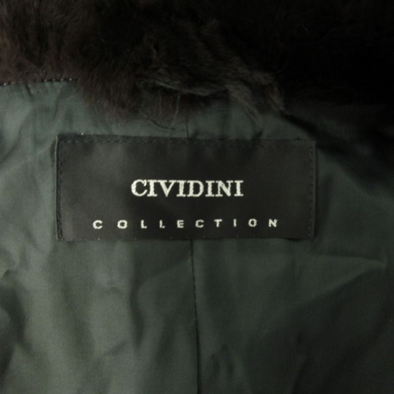 【カシミヤ100%】CIVIDINI ロングコート オリラグ ボアグレー 42 チヴィディーニ CIVIDINI 美品 カシミヤ100％ ロングコート