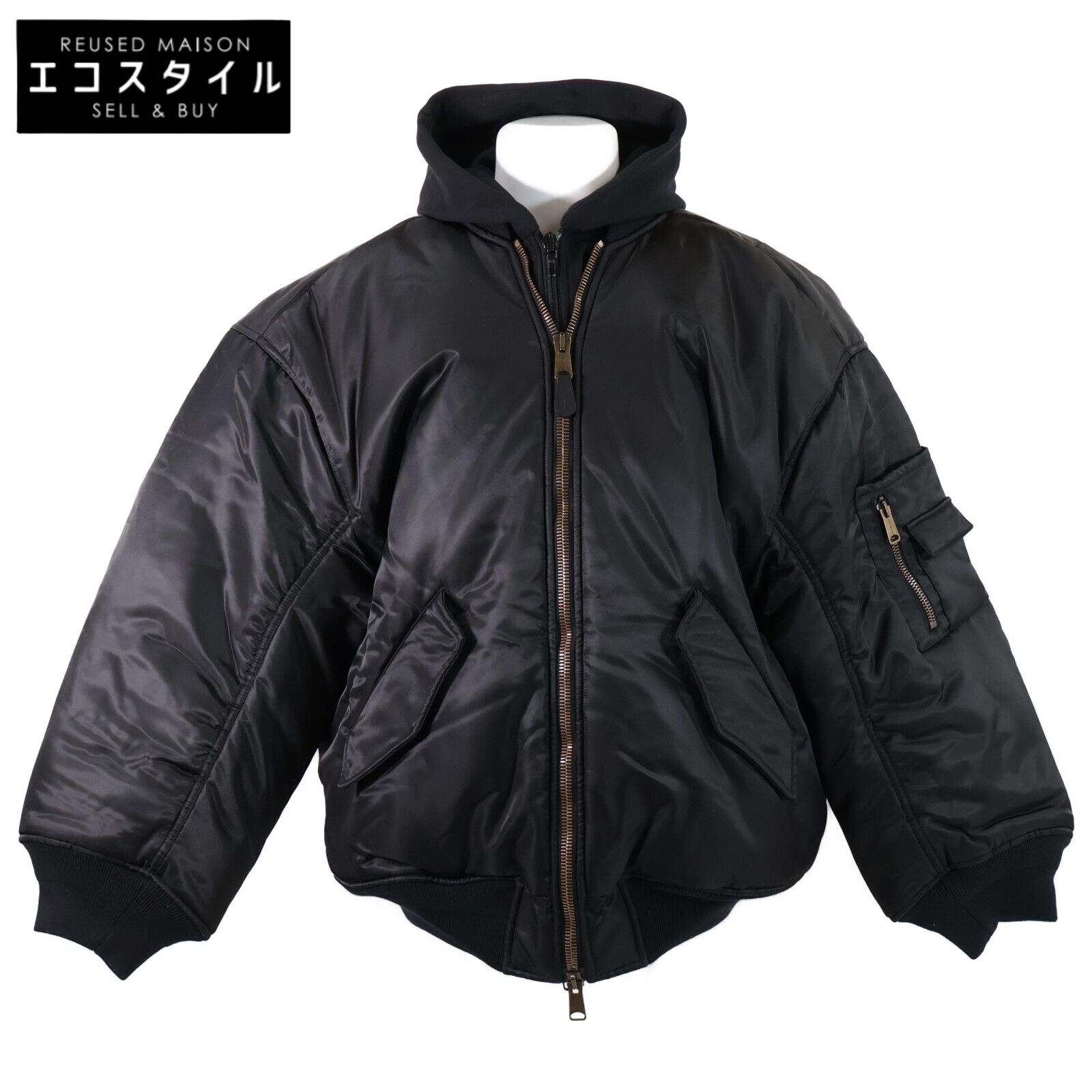 Balenciaga ボンバージャケット 黒 BALENCIAGA バレンシアガ 【美品/国内正規/23年製】746456 TN027 Paris