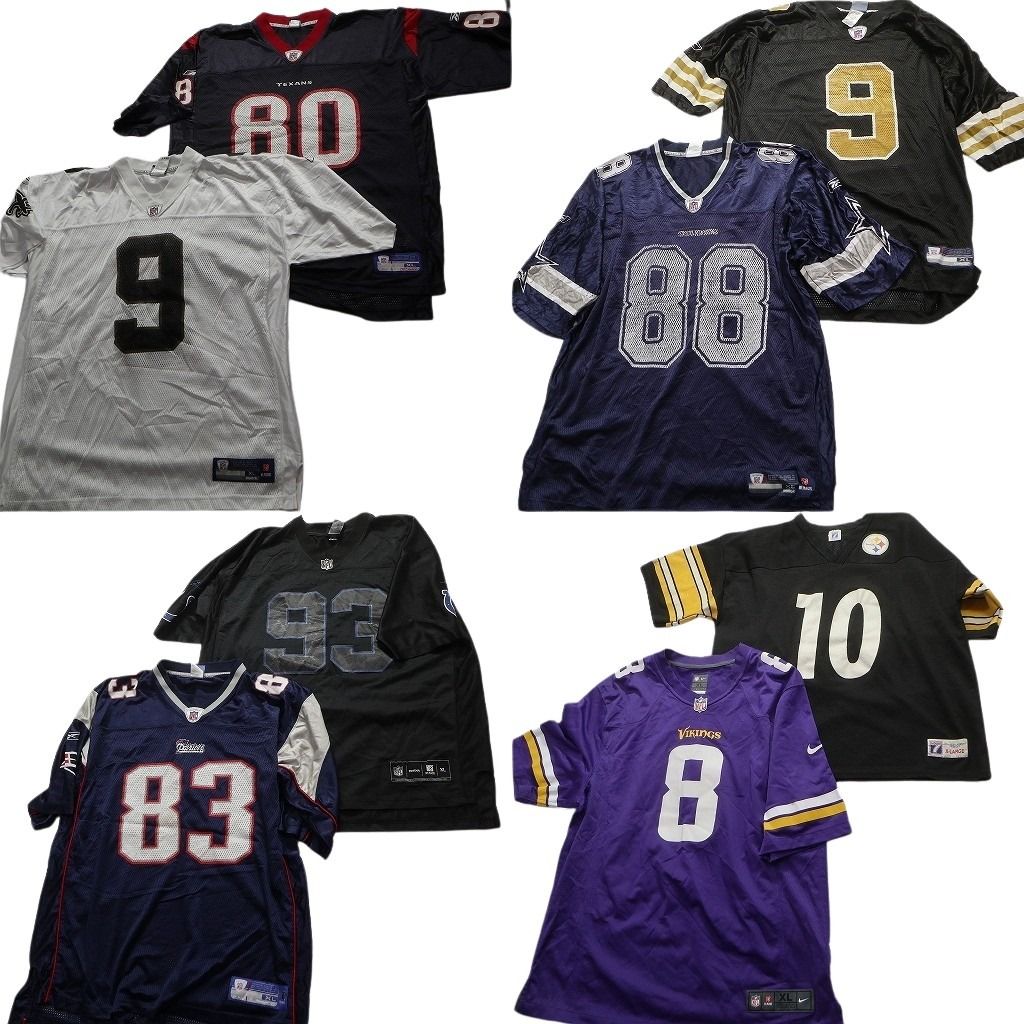 古着卸 NFL ゲームシャツ ユニフォーム 8枚セット メンズ XL ナイキ バイキングス カウボーイズ 古着 NA6182
