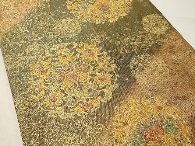 平和屋着物○訪問着 正倉院花唐草文 金彩 正絹 逸品 AAAW9077zg