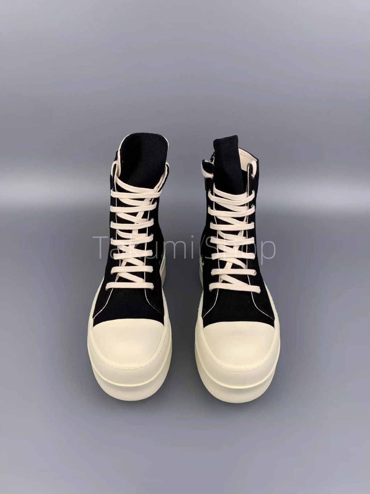 Rick Owens DRKSHDW ダブルバンパースニーカー | ブラックパール ミルク DS02D2831DOEM9 9811