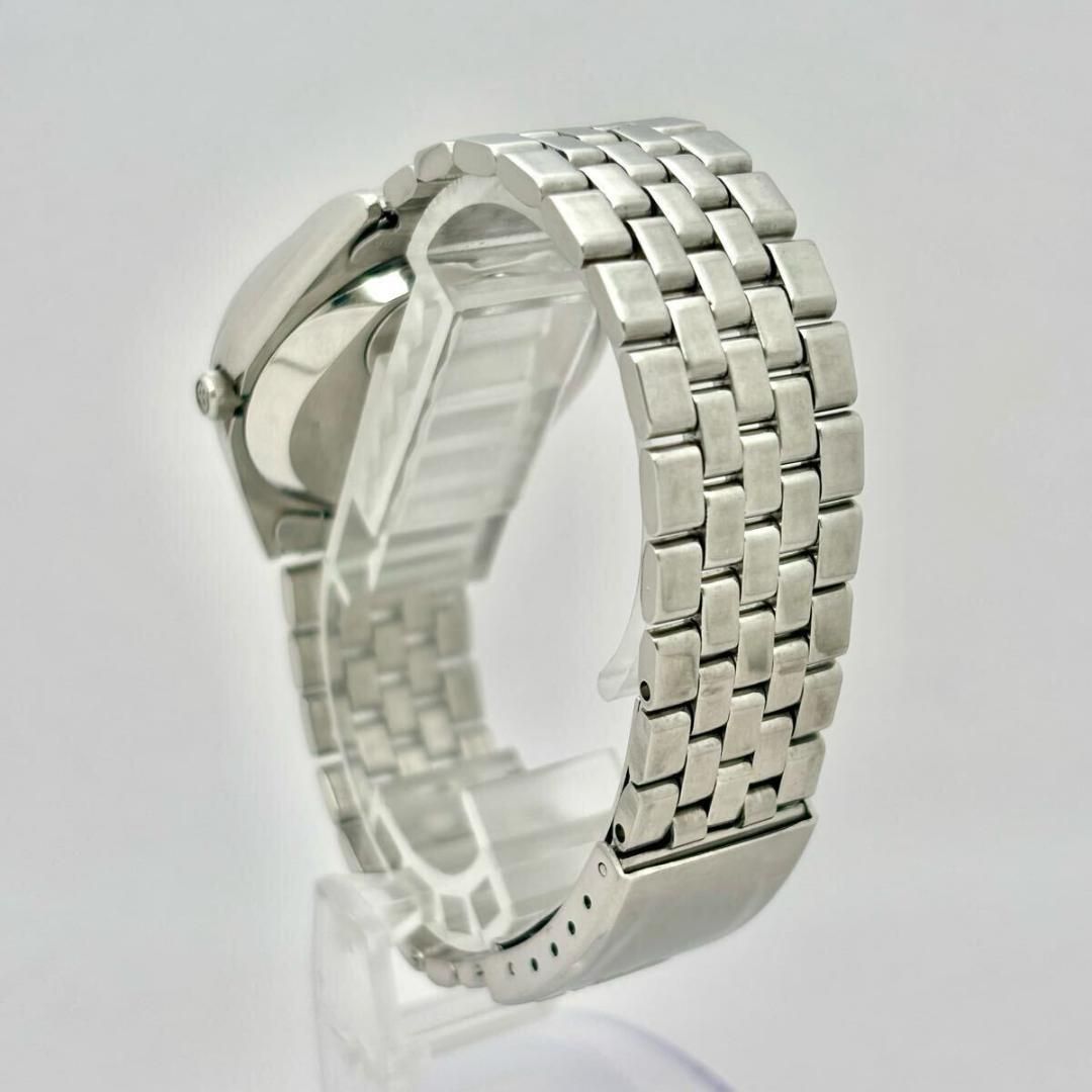 新品電池】 SEIKO キングクォーツ デイデイト シルバー メンズ 腕時計