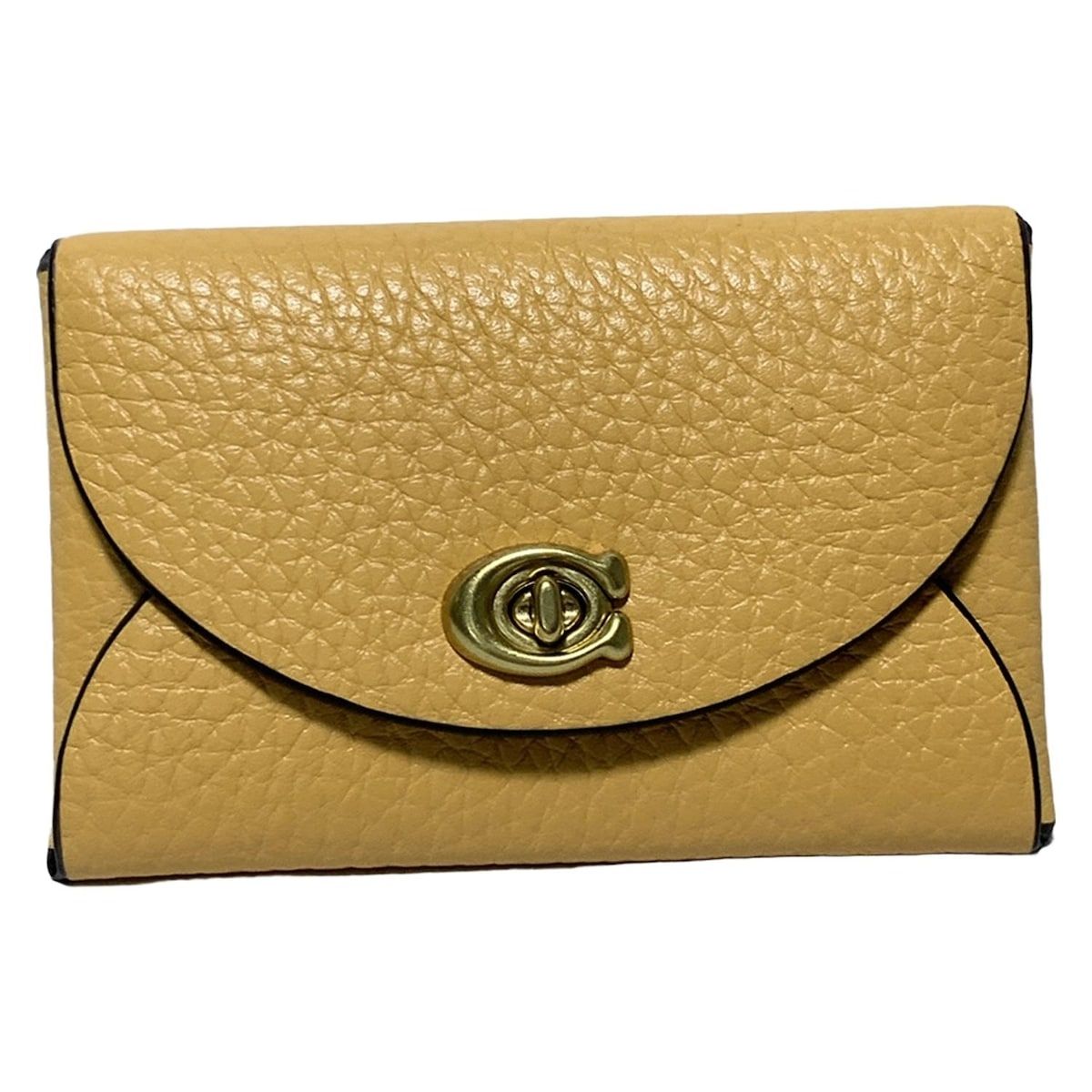 COACH コーチ 名刺入れ - ダークイエロー レザー