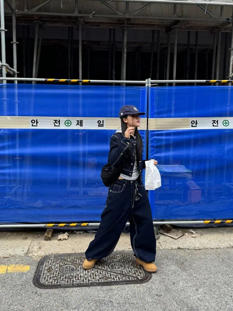 晴れた日の夜 ステッチ デニム セット