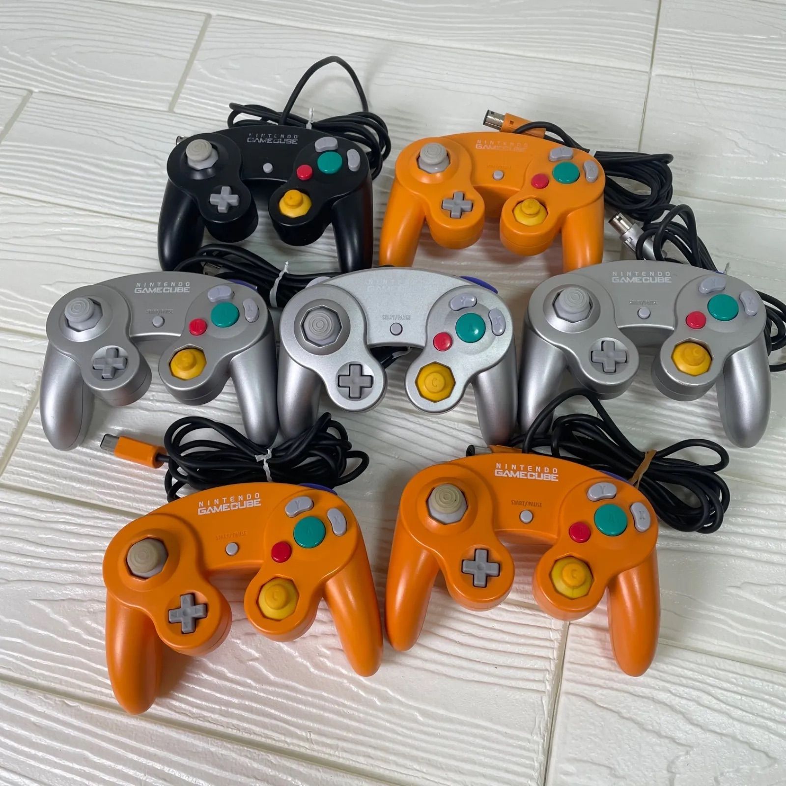 Nintendo ゲームキューブ コントローラー 7個セットオレンジ ブラック シルバー