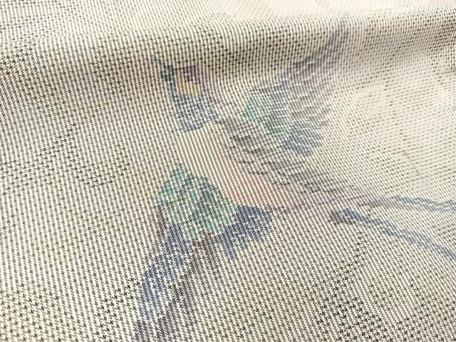 平和屋着物○本場大島紬 7マルキ 燕 唐草文 正絹 逸品 BAAT0818yc  