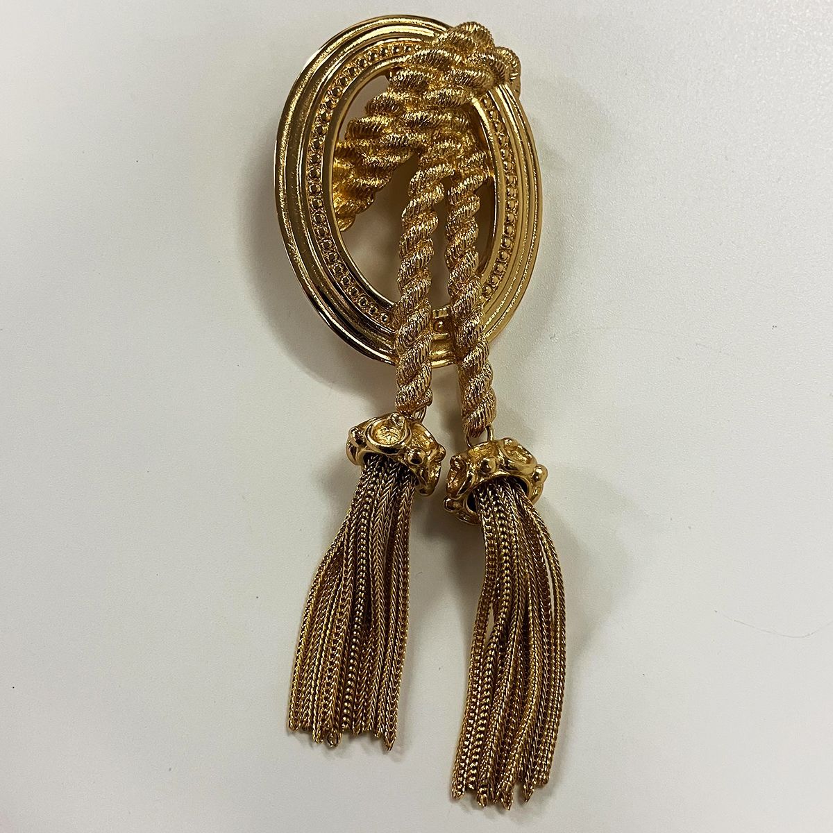 Christian Dior クリスチャンディオール ブローチ ロープ フリンジ