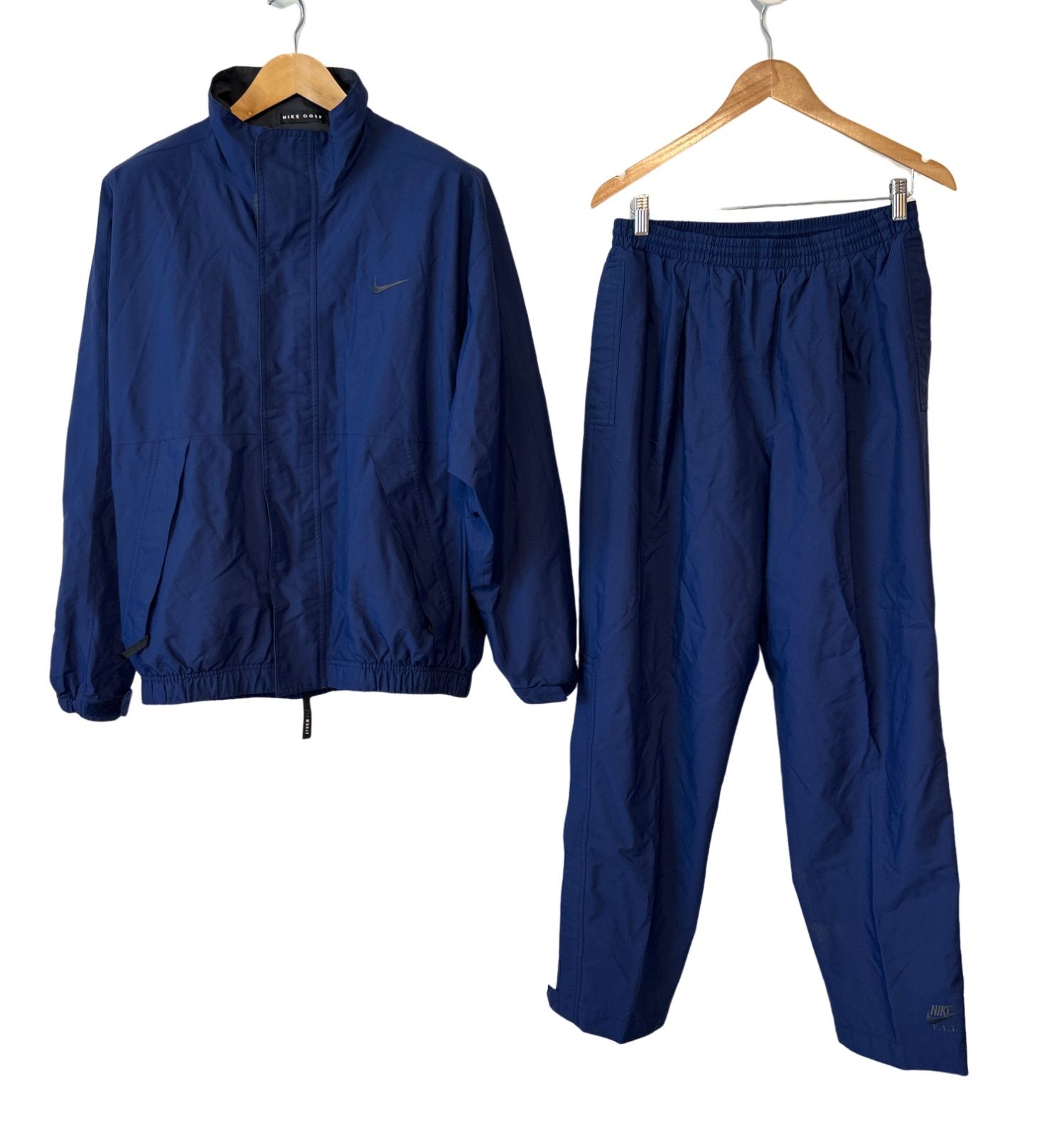 Z1509 NIKE ナイキ レインウェア セットアップ 上下 メンズ ブルー 青 Lサイズ