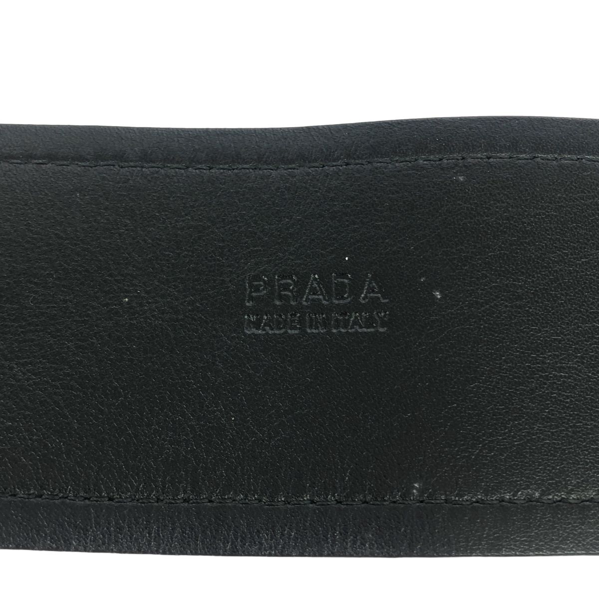 PRADA プラダ レザーワイドベルト 4280 ブラック 32/80 - メルカリ