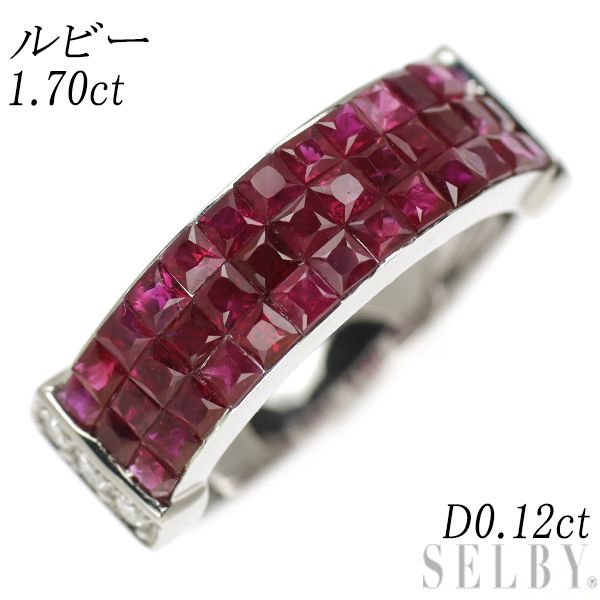 中古通販サイトです K18 天然ルビーリング サイズ 12 D0.12ct K18WG