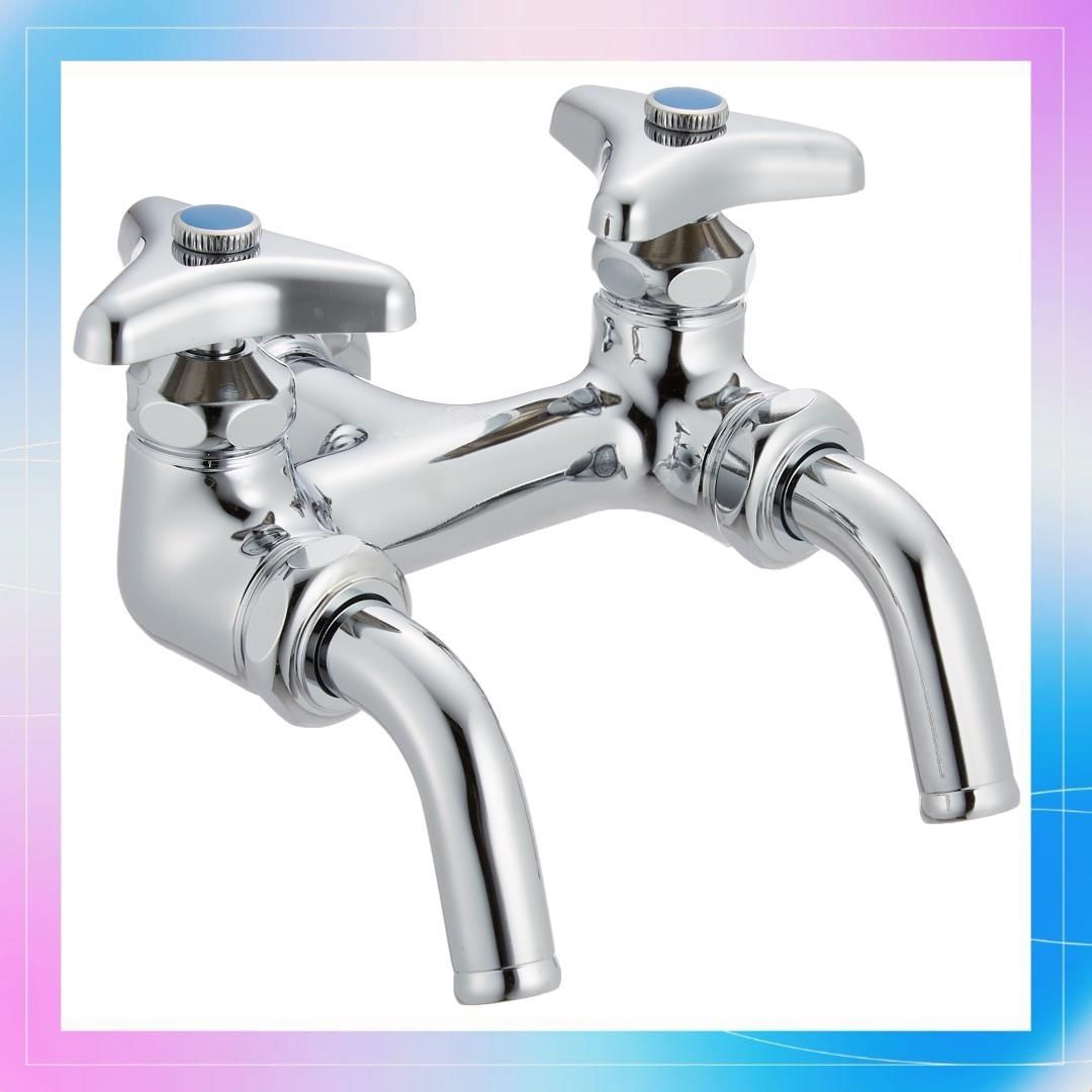 SANEI 二口ホーム水栓 吐水パイプ回転 送り座付 F13A-13 SANEI 二口ホーム水栓 吐水パイプ回転 送り座付 F13A-13