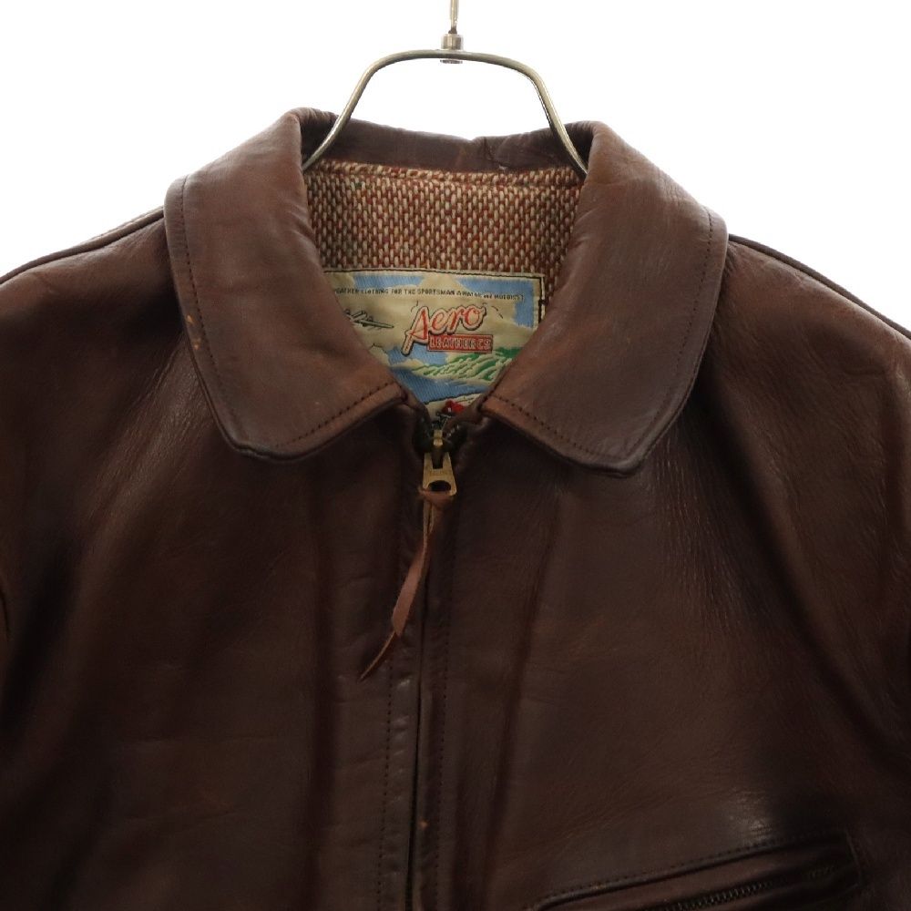 エアロレザー　ハーフベルト　SFT サイズ34 ブラウン　美品 エアロレザー ハーフベルト STF 34 ブラウン