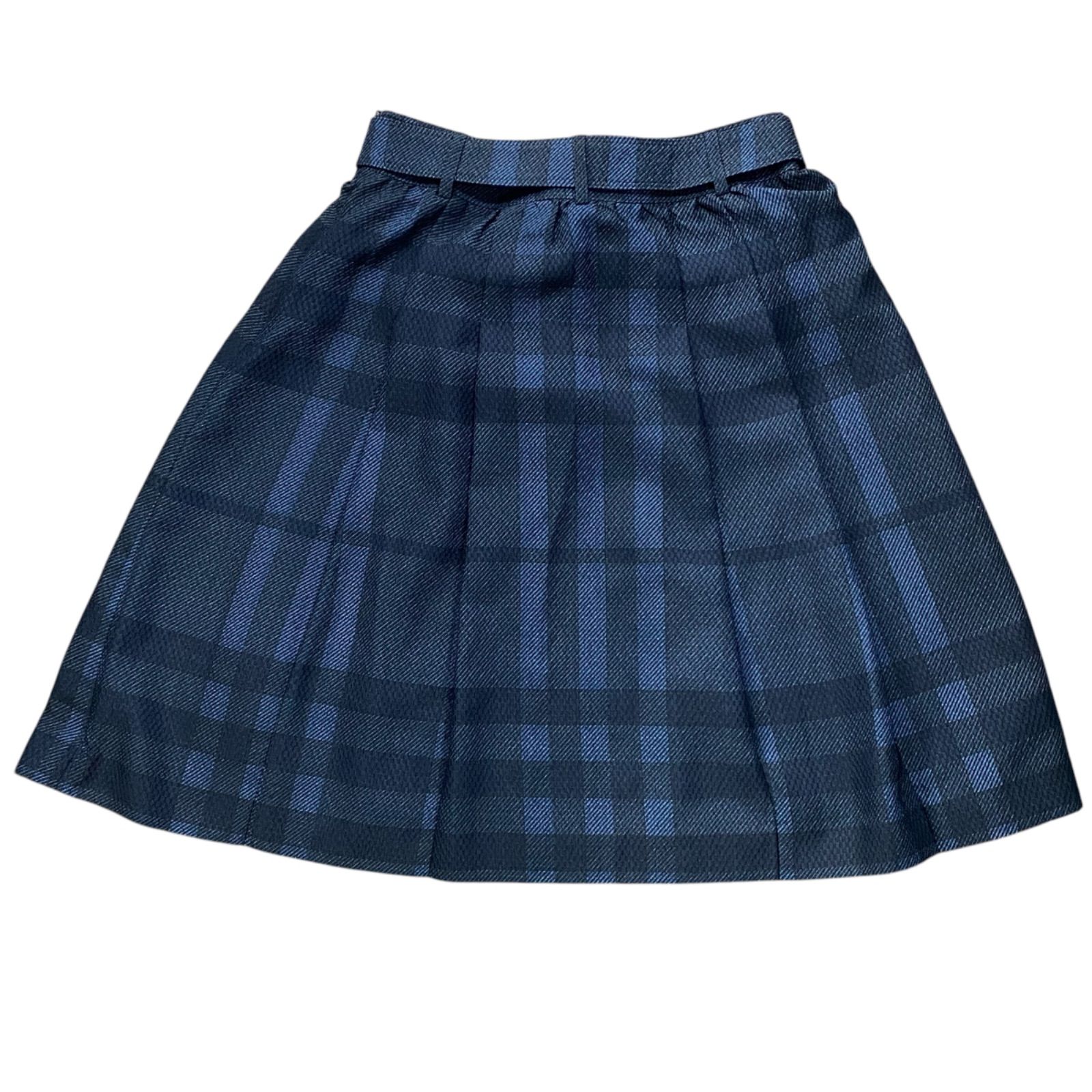 バーバリーブルーレーベルウールミニスカート BURBERRY BLUE LABEL◇チェックプリーツミニスカート/38/ウール/BRW